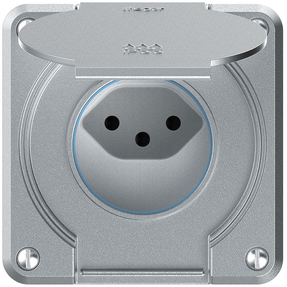 Steckdose robusto 1×Typ 13 IP55 aluminium