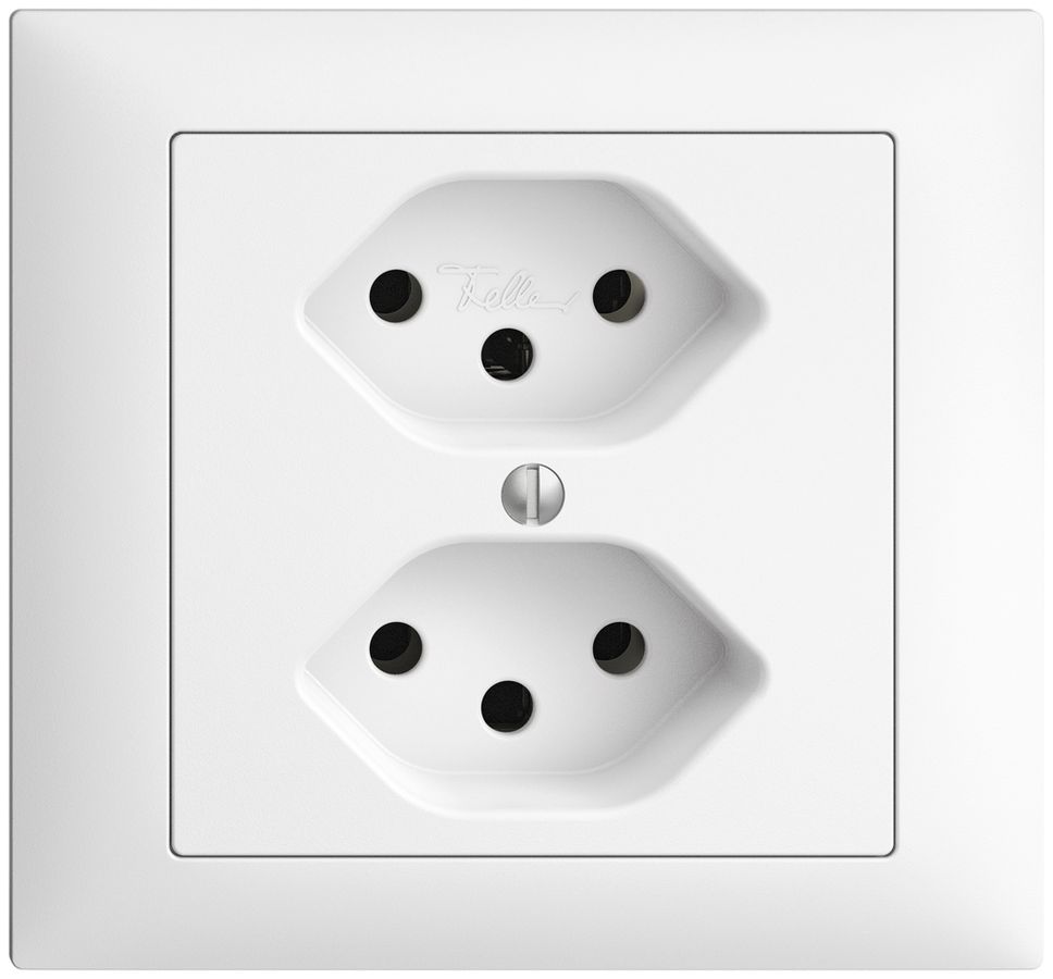 Prise INC EDIZIOdue 2×T13 FKE blanc