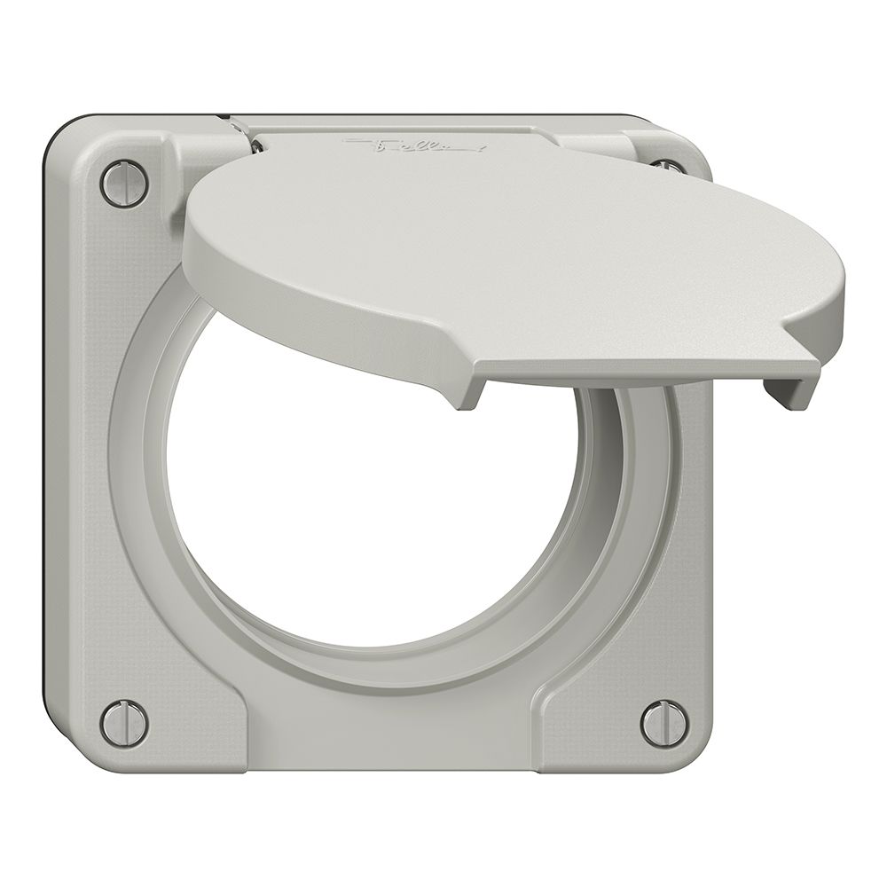 Deckel mit Klappdeckel NEVO Ø60mm für FI-Steckdose lgu (Dicht.sz)