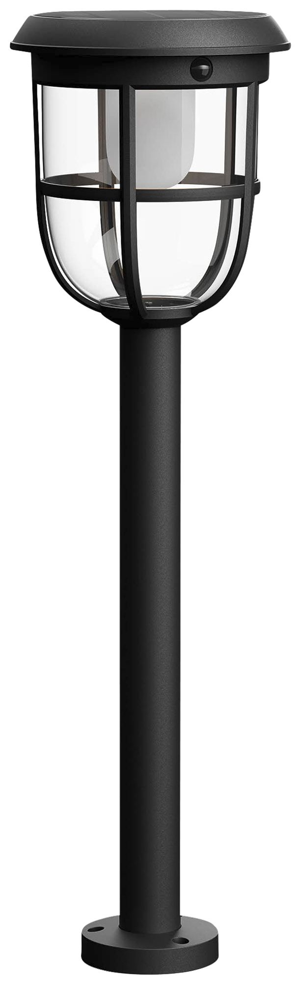 Borne lumineuse LED Philips Radii Solar IR 1.3W 250lm 830 IP44 Ø175×600mm noir