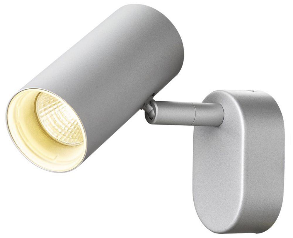 LED-Decken-/Wandleuchte SLV NOBLO-1 8W 600lm 2700K 36° 90×127×105mm silber
