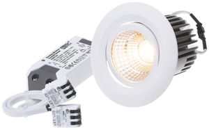 EB-LED-Spot maxLUCE MOVE D2W 10.5W 230V 680lm 2100…3000K Loch-Ø68mm 38° weiss