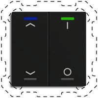 EB-Taster KNX RGBW MDT TAL-6002C16.02S 2T/4B schwarz matt "Jalousie-I/O"