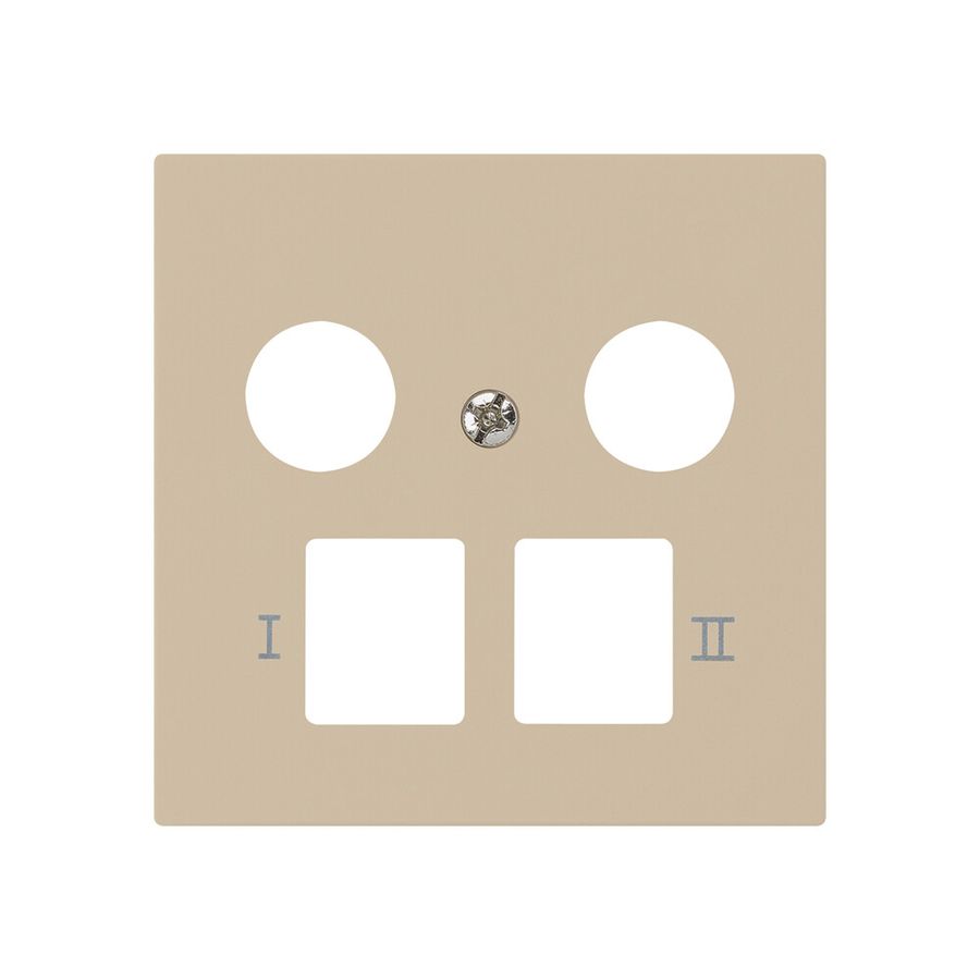 Placca frontale kallysto per R&M HWS beige 2 fori multimedia