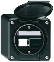 Kit di montaggio AP robusto IP55 uscita frontale per 2×R&M nero