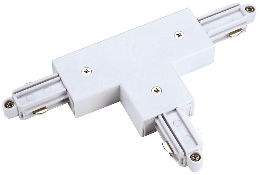 T-Verbinder SLV für 1-Phasen Stromschiene, Erde rechts weiss
