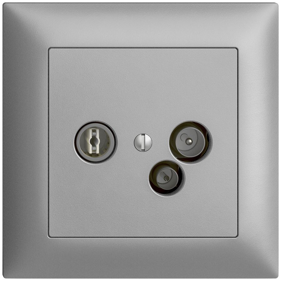 UP-Antennendose TV-R-Daten DD19 5…65MHz EDIZIOdue silver