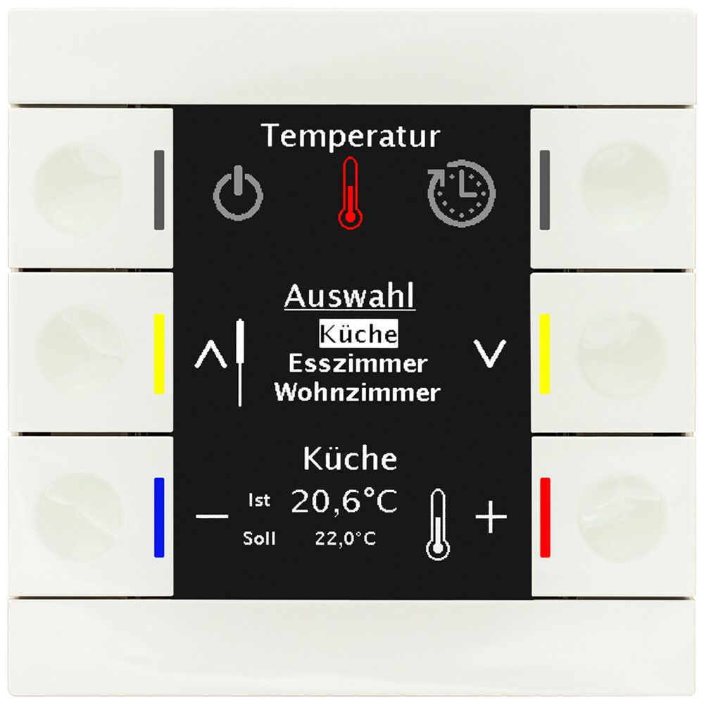 UP-Bediengerät KNX MDT BE-BZS86.01 6T Display weiss gl