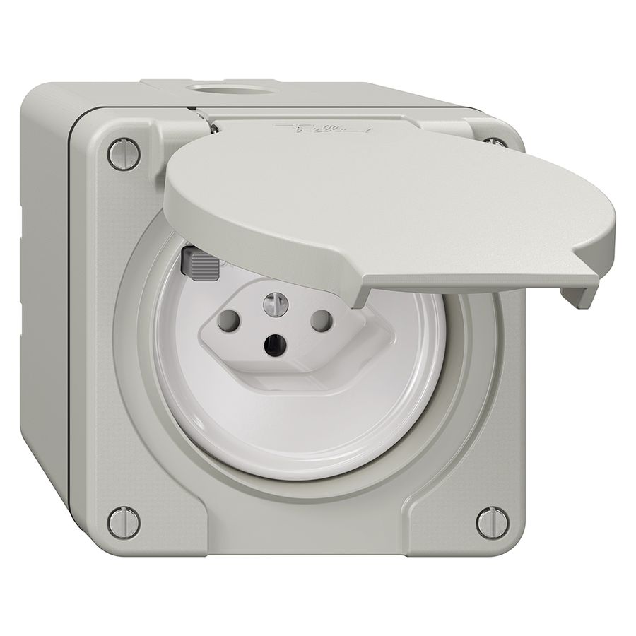 Prise FI NAP NEVO, 30mA, type 13, a.shutter, a.bornes de raccordement, grc