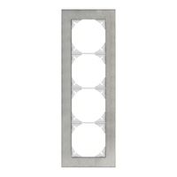 Abdeckrahmen EDIZIOdue prestige 4×1 chromstahl geschliffen