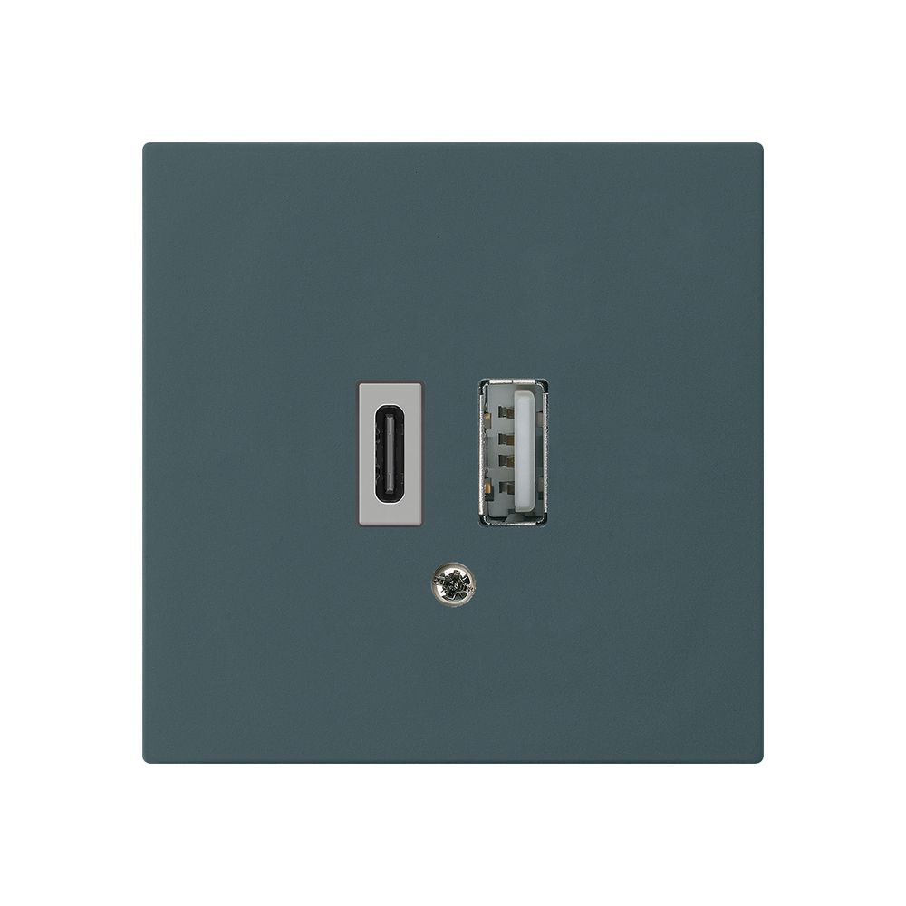 USB-Ladesteckdose kallysto 18W PD 1×Typ A 1×Typ C anthrazit