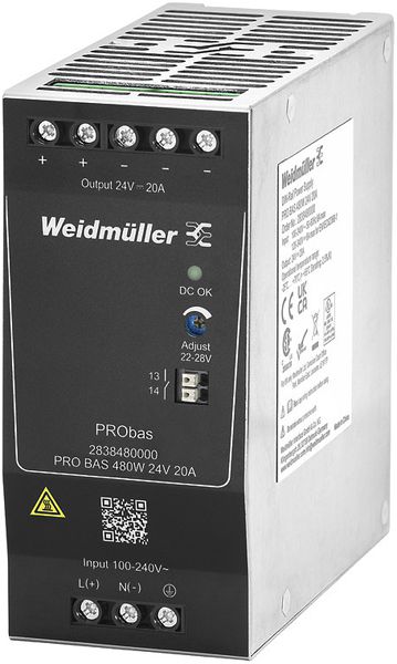 Alimentation à découpage Weidmüller Connect Power PRO BAS 480W 24V 20A