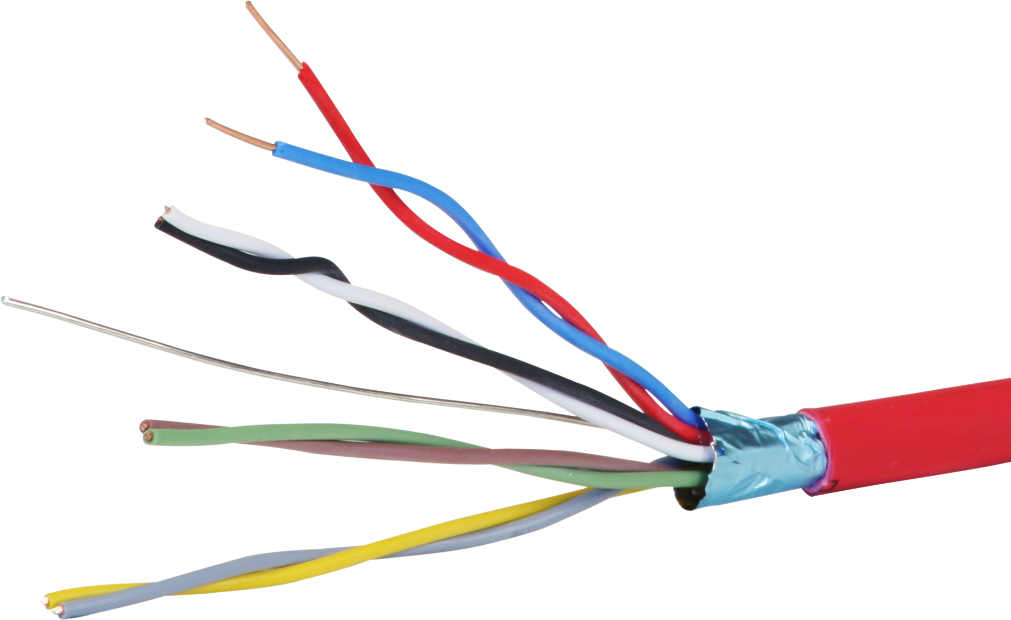 Câble détection incendie FE180 E30-E90 4×2×0.8+1×0.8 rouge