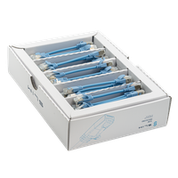 SLIM Patchkabel: 10cm, blau, 50-Pack Cat.6A, U/FTP, LSOH, Klinke unbrechbar