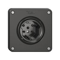 Steckdose NEVO, 1×T15, schwarz