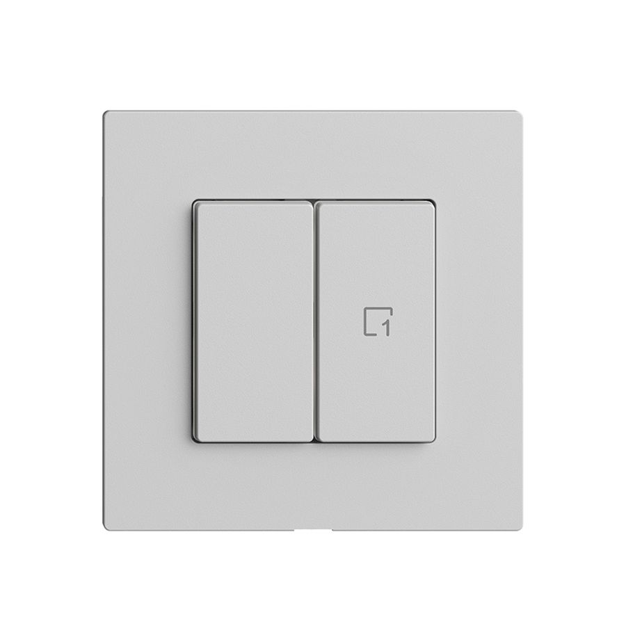 Druckschalter 1K/2T Szene WLAN Edue Wiser hellgrau