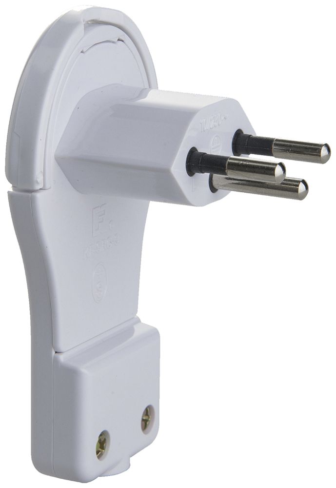 Fiche plate type 12 Brennenstuhl L+N+PE 10A 230V 90° IP20 blanc