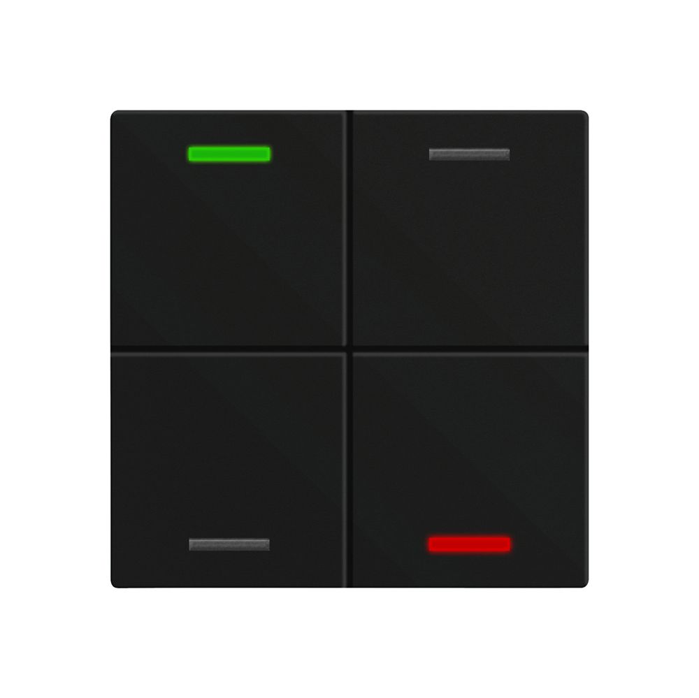 EB-Taster KNX RGBW MDT BE-TAL60T416.01 4T/4B Temp.schwarz matt "neutral"