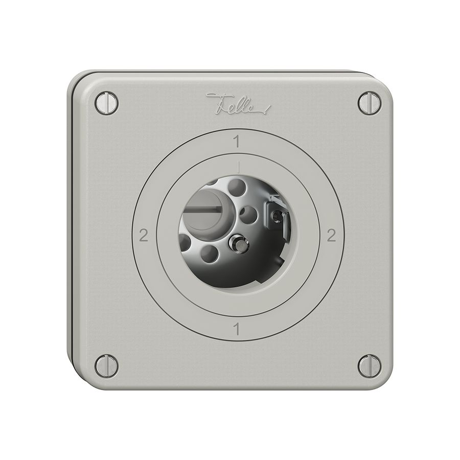 Interrupteur rotatif NUPU NEVO, 3/2L, sans cylindre, KS, 2-1-2-1, gris clair