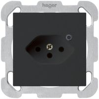 Presa INC Hager kallysto 1×T13 illuminato B nero