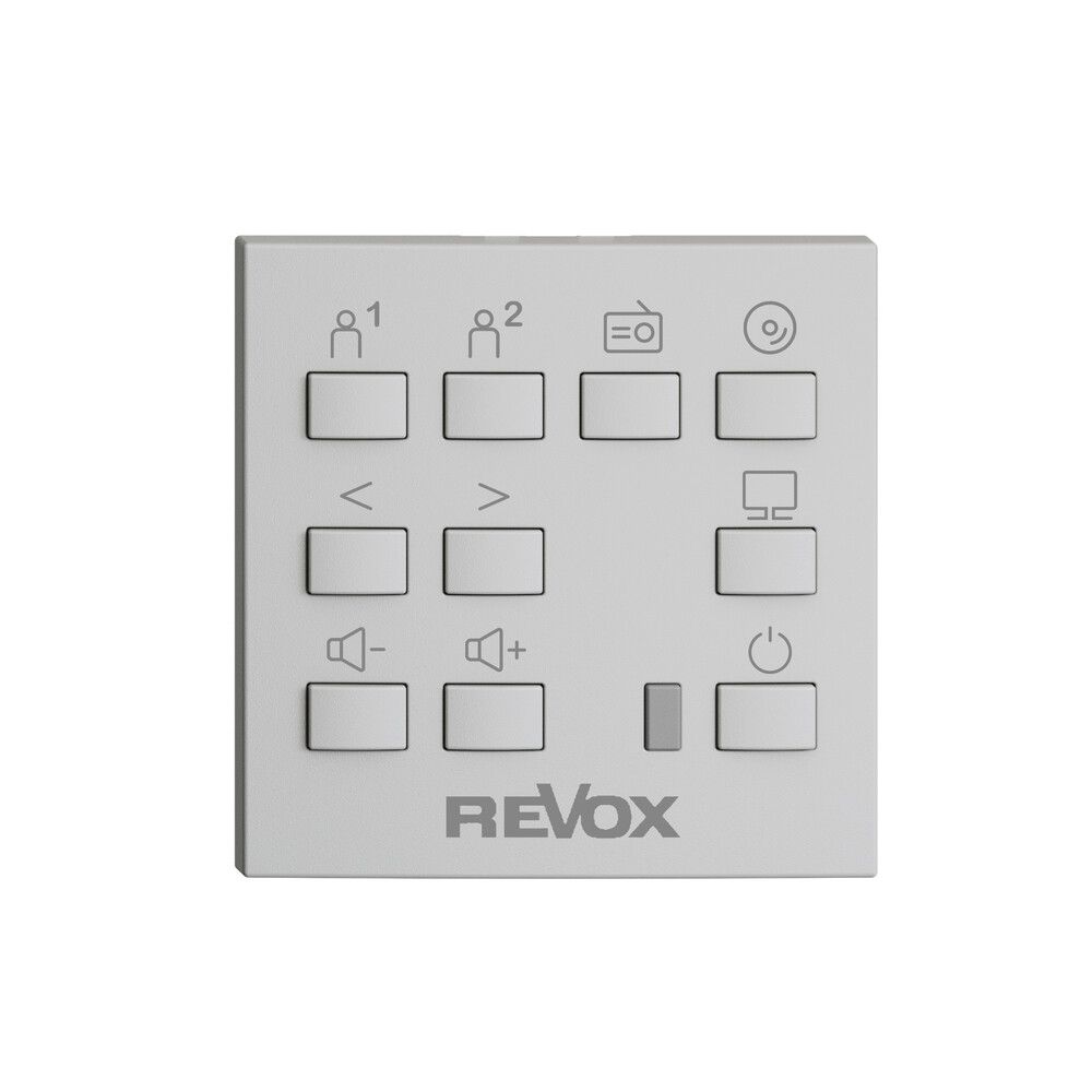 Kit de montage EDIZIOdue F pour Voxnet avec 10 boutons & fenêtre IR, gris clair