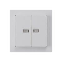 UP-Leuchttaster kallysto 2×A-R/1P mit 2 Linsen hellgrau