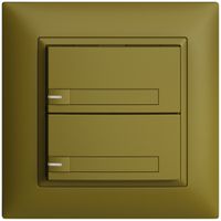 Pulsante INC KNX 2×EDIZIOdue olive RGB con LED con inserto carta