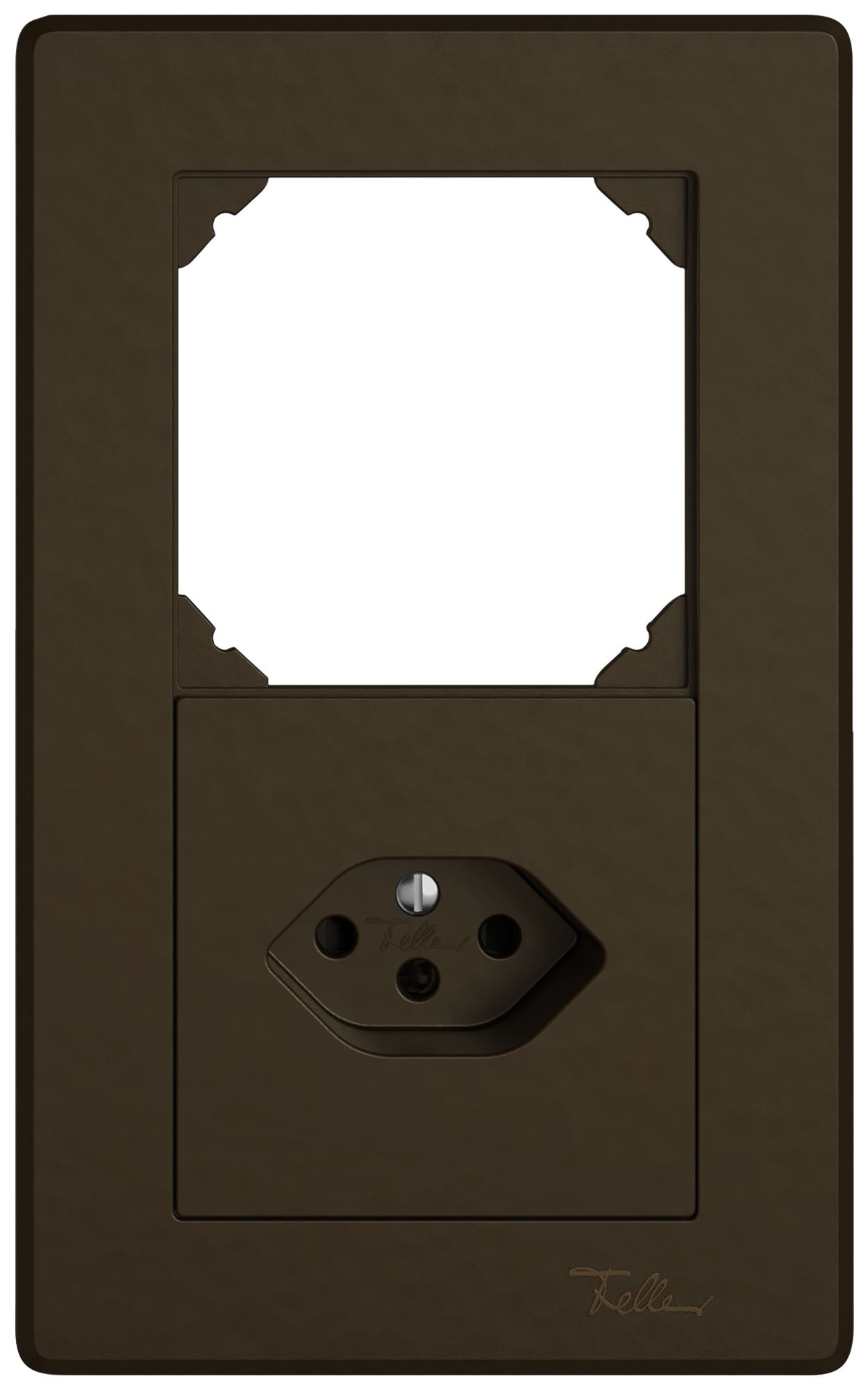 UP-Kombination EDIZIO.liv SNAPFIX® 2×1 156×96mm leer+1×T13 braun