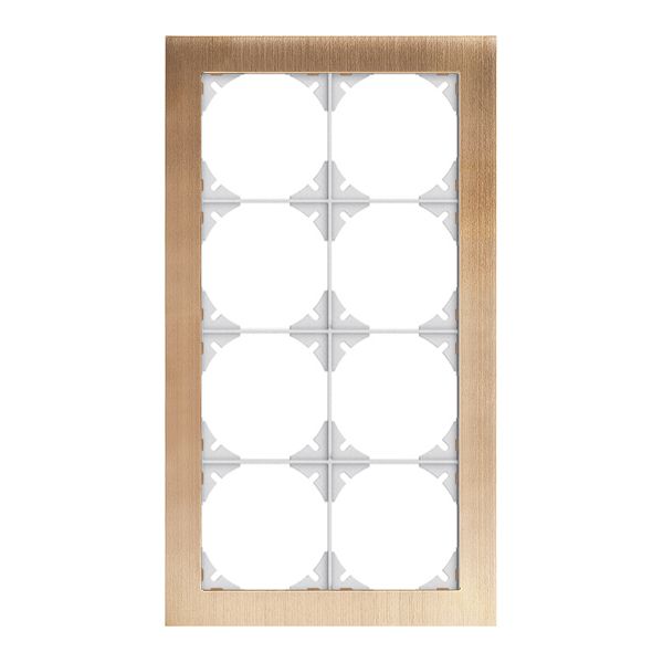 Abdeckrahmen EDIZIOdue prestige 4×2 messing champagne