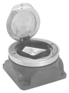 Scatola di suolo con 2 entr.M20 e coperchio, profond.63…73mm