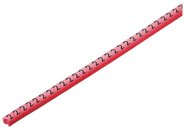 Leitermarkierer Weidmüller CLI C CD für Ø1…3mm 3×3.4mm Aufdruck: 2, rot