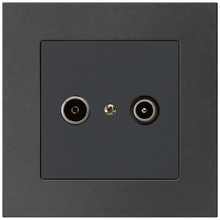 UP-Antennendose kallysto.pro R/TV 14dB Durchgangsdose schwarz