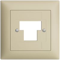 Frontset EDIZIOdue vanille 88×88mm 1×TT 2×RJ45