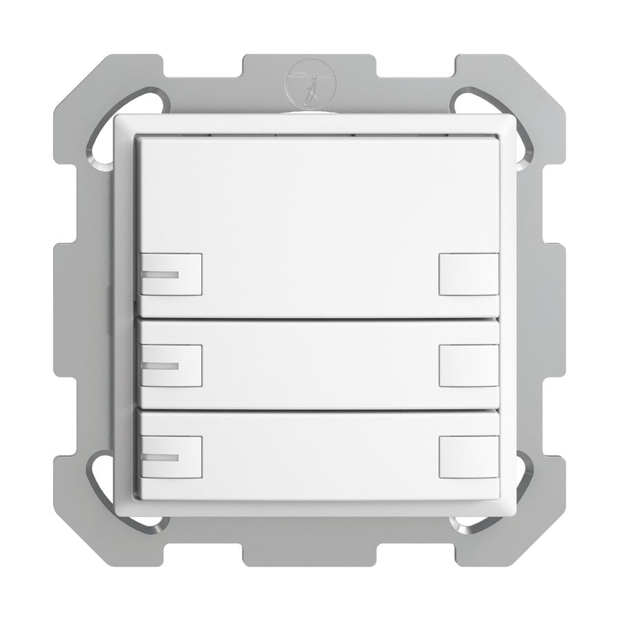 UP-KNX-Taster RGB EDUE, 250mW, m.RGB-LED, 3×Taste, 2×Tastenb., ws