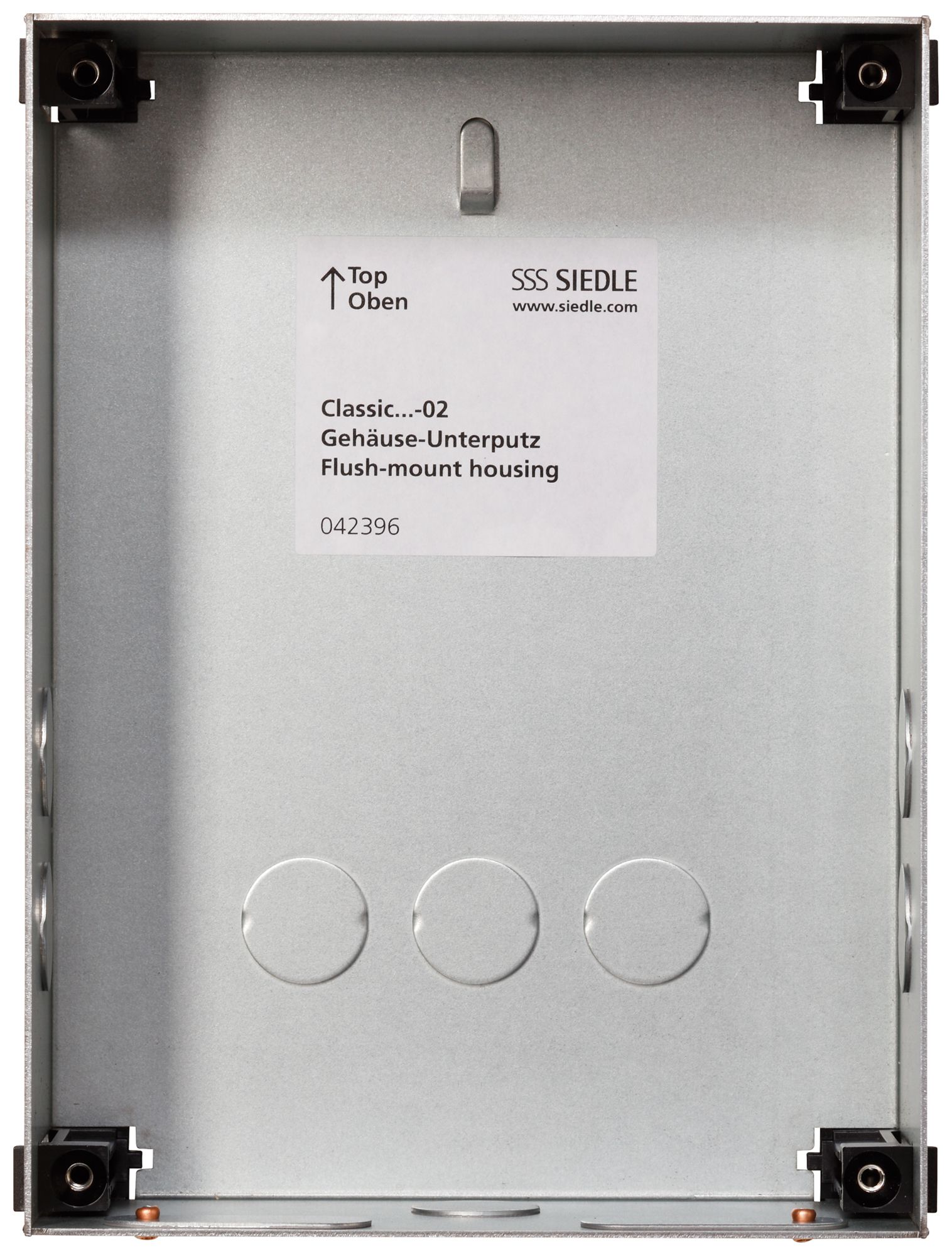 EB-Gehäuse Siedle Classic 1× 154×204×65mm silber