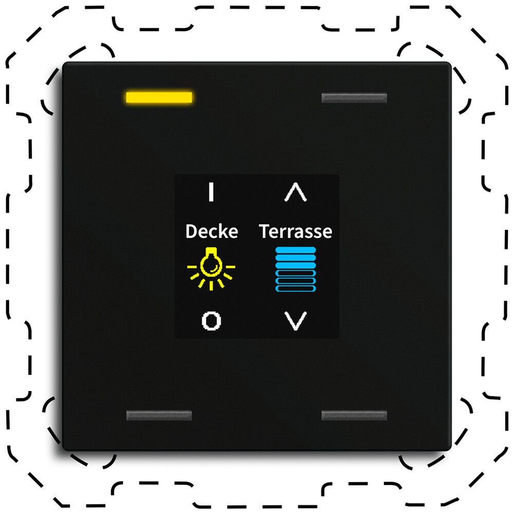 EB-Bediengerät KNX MDT BE-TAS600416.01 4T/4B Display schwarz matt