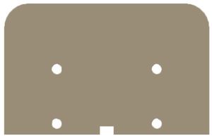 Placca intermedia Weidmüller TW AKZ4 47×30mm beige