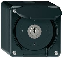 AP-Schlüsselschalter robusto IP55 mit Klappdeckel S0/3P schwarz