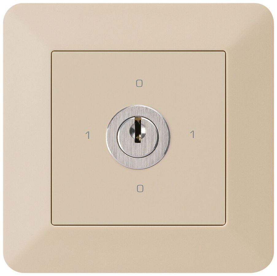UP-Drehschalter kallysto.trend 0/3L beige mit Schloss Kaba 8