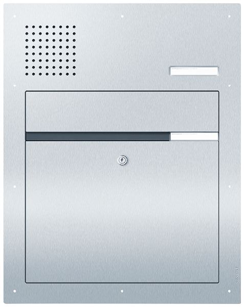 Briefeinwurfklappe Audio Siedle Classic 3 Module silber 598×466mm