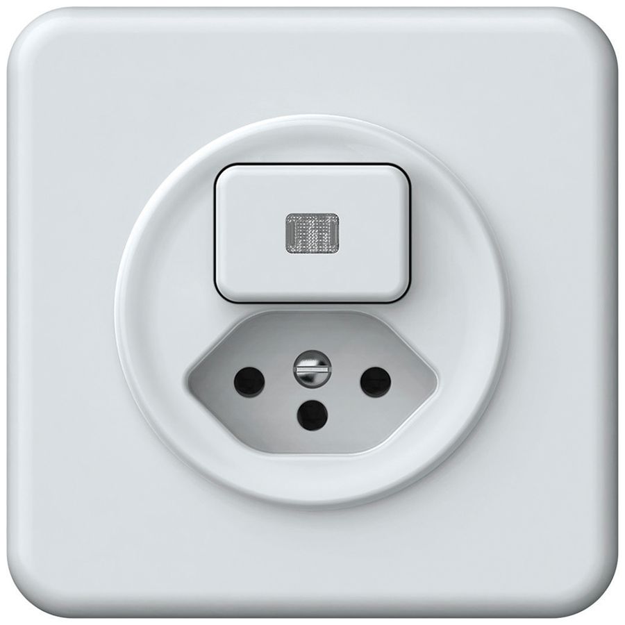 UP-Kombination origin Sch 6 + 1×Typ 13 92×92mm beleuchtet weiss