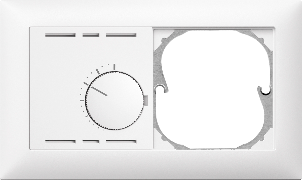 Combinaison ENC Edue 1×2, Thermostat s.interrupteur +Place vide bc