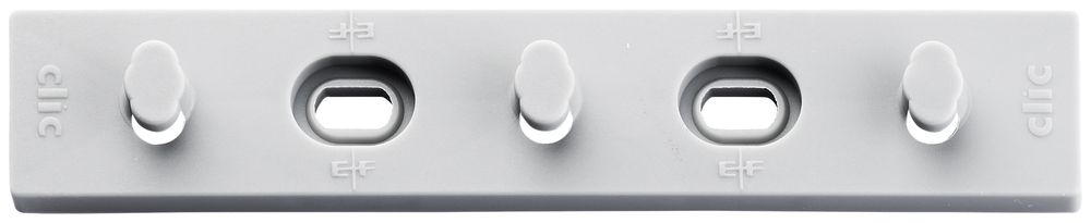 Plaque porteuse Clic 110×20×5mm gris foncé