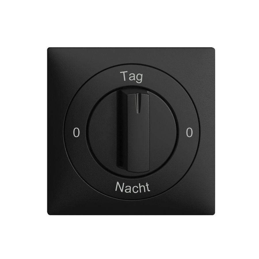 Kit front. 0-Tag-0-Nacht EDIZIOdue nero 60×60mm per interr.rot