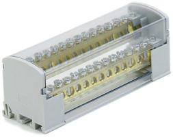 Blocco di distribuzione PDB 2L 125A 45×133×50mm 2×35/2×25+11×6mm² grigio