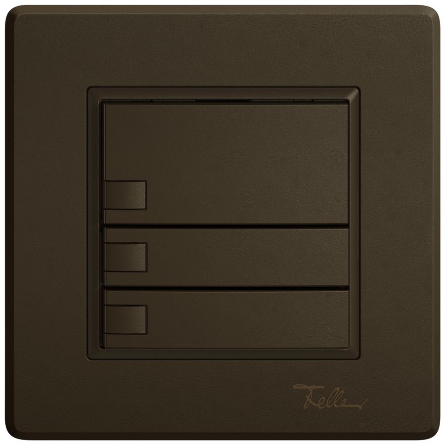 Poussoir KNX RGB ENC EDIZIO.liv SNAPFIX® capteur temp.s.LED 3× comm.1T br