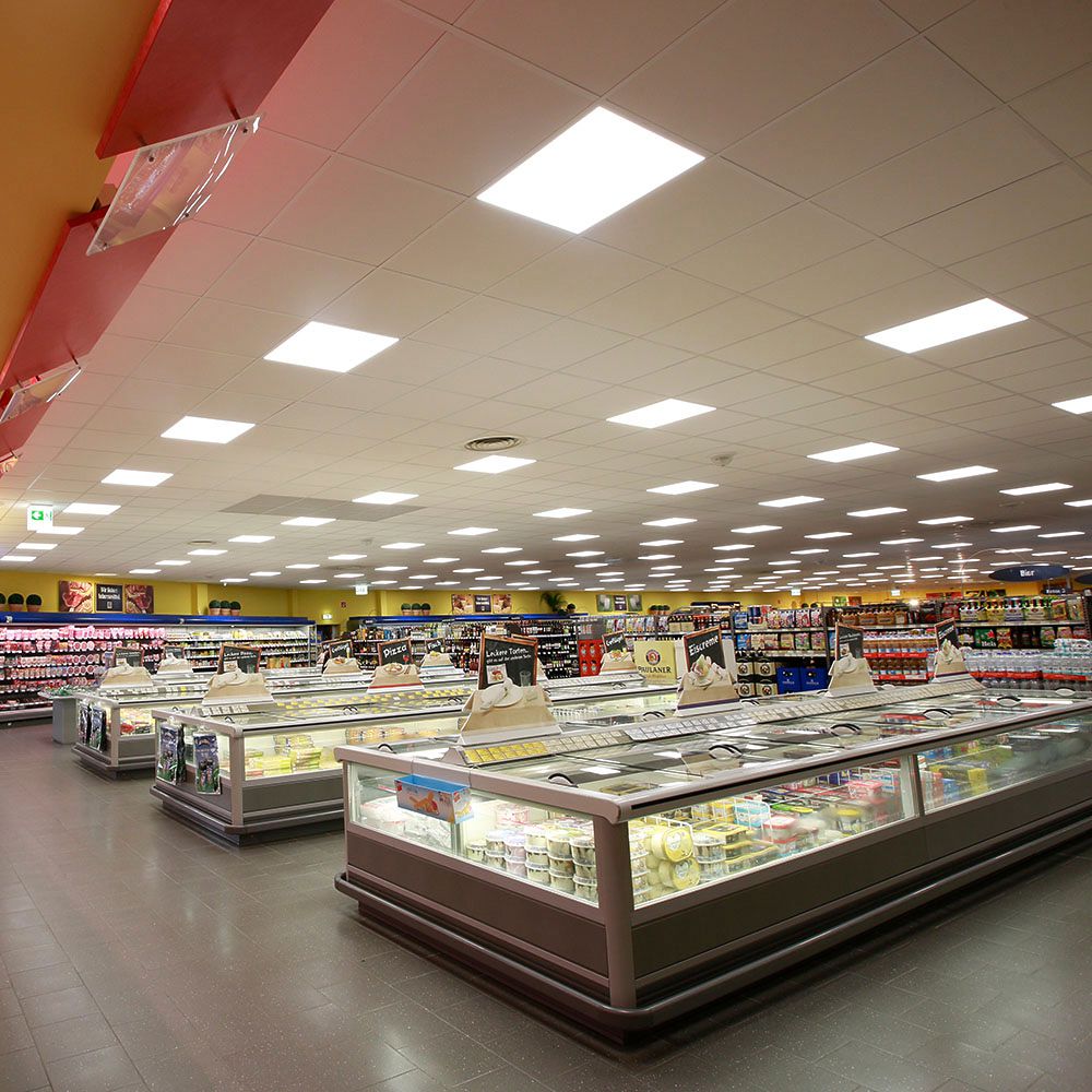 LED-Deckenleuchte DOTLUX FLATfrost 620×620mm 38W 3420lm 30005700K