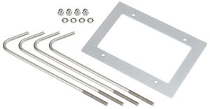 Betonankerset SLV für Pollerleuchte LOGS POLE, 166×120mm, Edelstahl