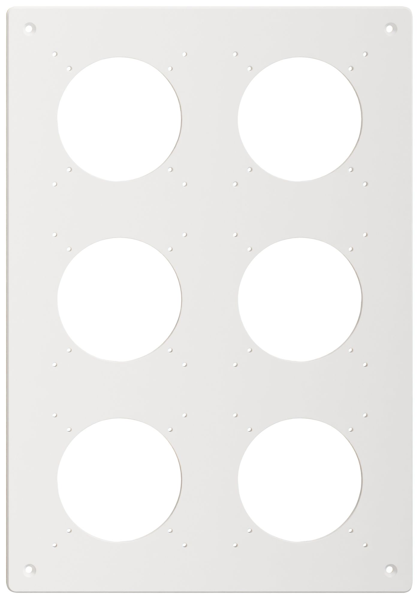 Piastra di montaggio Feller NEVO SNAPFIX® 3×2 Ø69mm 225×325mm bianco