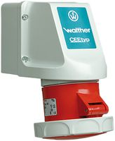 AP-Wandsteckdose CEEtyp 5L 16A IP67, 6h, Kontakte vernickelt SL